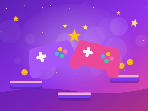 Två spelkontroller och en stjärna – kompisar som spelar tillsammans